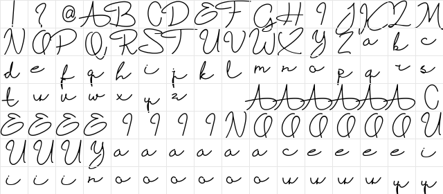 Firpi Lephril Regular font glyphpreview