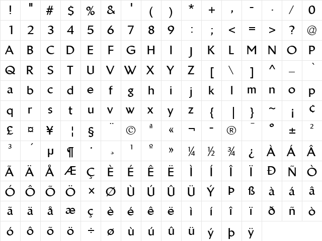 LTBrewery Light Bold font glyphpreview