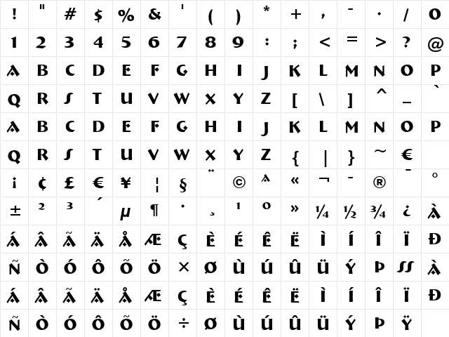 ft92 Bold font glyphpreview