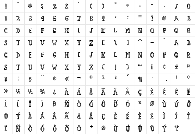 College Star Line Regular font glyphpreview