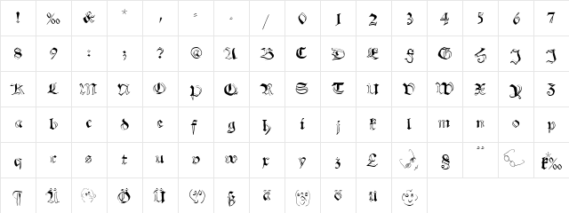 SchwabachScribbels Regular font glyphpreview