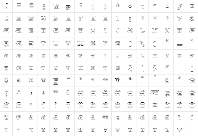 UltraBronzo Fineline font glyphpreview