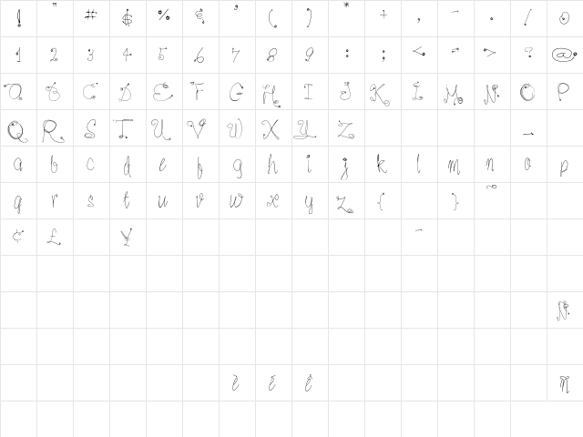 Romer#1 Regular font glyphpreview