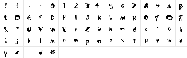 Ren & Stimpy Regular font glyphpreview