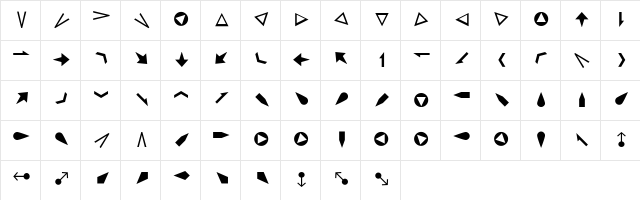 FFDingbats Regular font glyphpreview