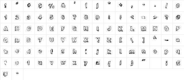 FourthDimension Regular font glyphpreview