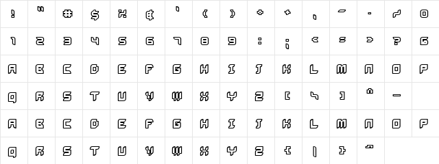 Pizza Put Regular font glyphpreview