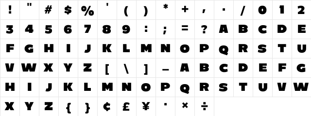 C800 Regular font glyphpreview