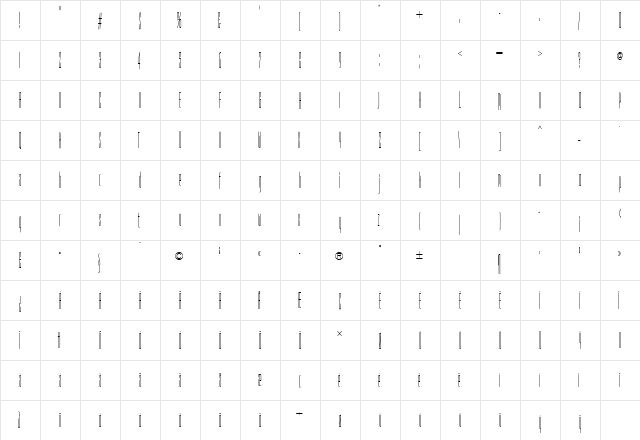Nouveau Regular font glyphpreview