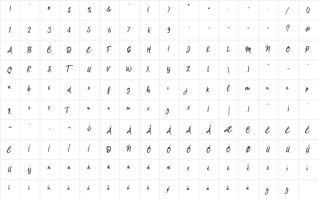 Silentmind Regular font glyphpreview