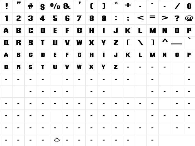 Subdivisions 3 Regular font glyphpreview