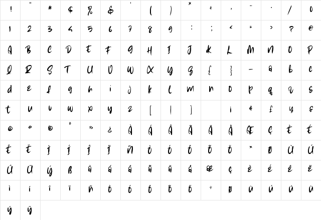 Summer Lovers Alternate Regular font glyphpreview