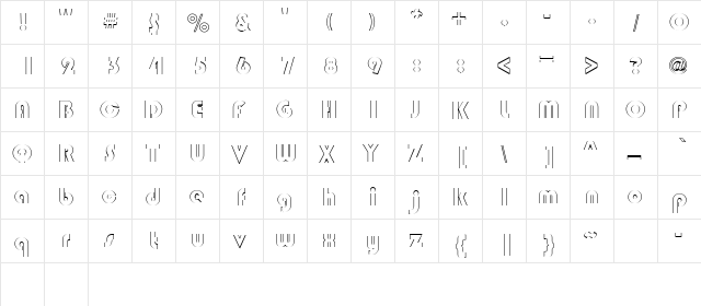 CASTLE Regular font glyphpreview