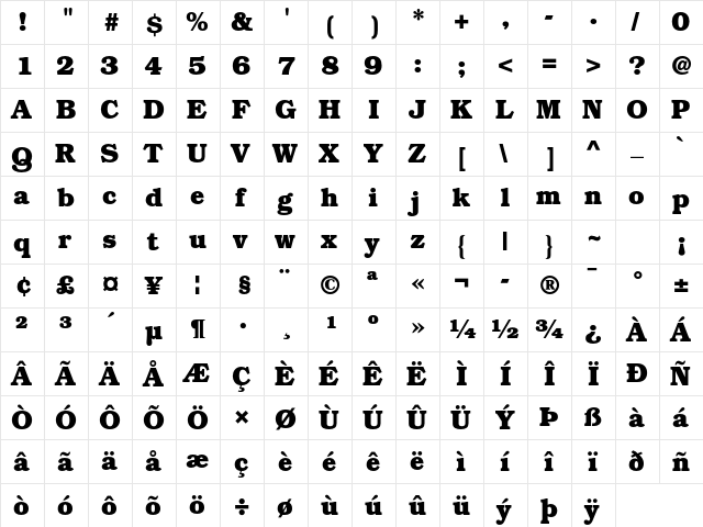 ITC Bookman Std Bold font glyphpreview