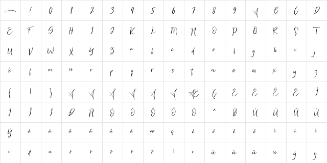 Freaks Regular font glyphpreview