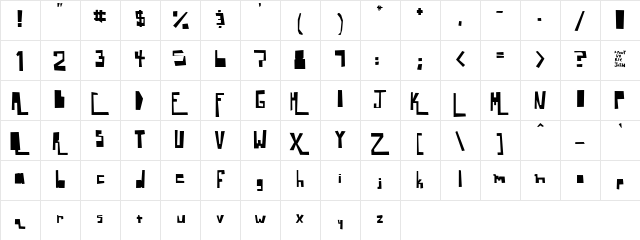 Sixty Percent Less Sassmouth Regular font glyphpreview