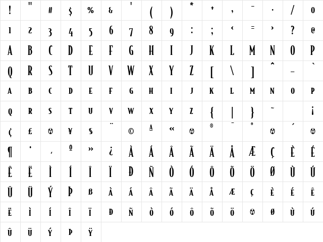 BodegaSerif MediumSmallcaps font glyphpreview