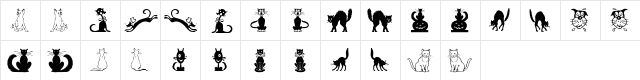 Border Cats Regular font glyphpreview
