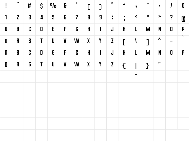 California Signature Duo Regular font glyphpreview