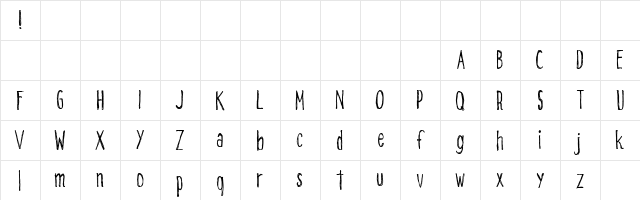 CF Alone on the Earth DEMO Regular font glyphpreview