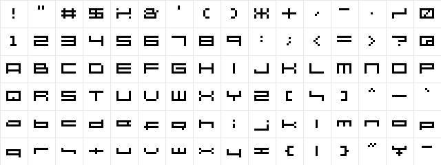 SHAKAGRAPHICS 06 font glyphpreview