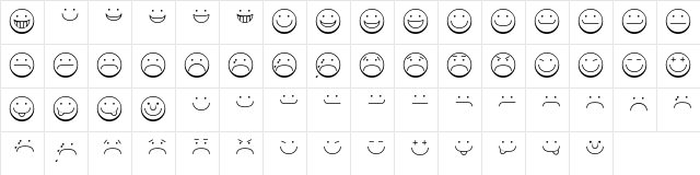 SmileyFace Regular font glyphpreview