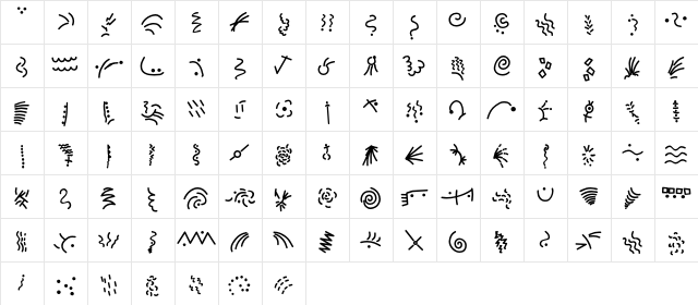 MiniPics Confetti Regular font glyphpreview