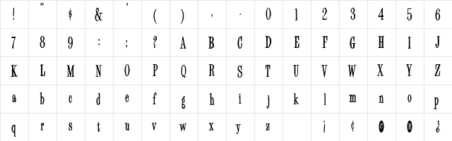 SecretarialPool Regular font glyphpreview
