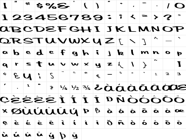 Re Regular font glyphpreview