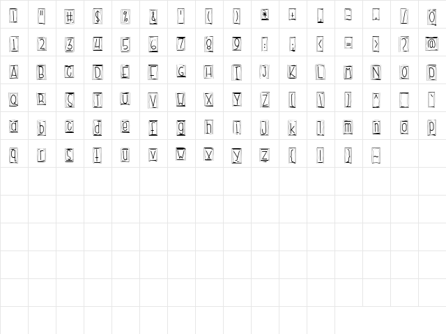 CK Long & Lanky Regular font glyphpreview
