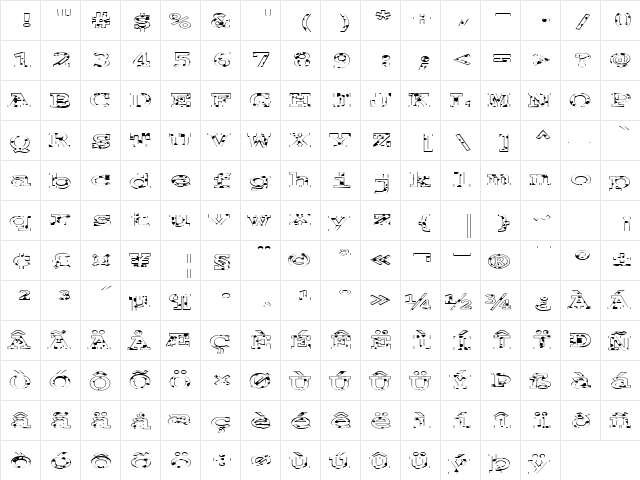 FZ BASIC 54 SPOTTED EX Normal font glyphpreview