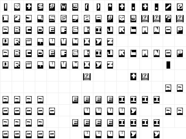 El puto amo Regular font glyphpreview