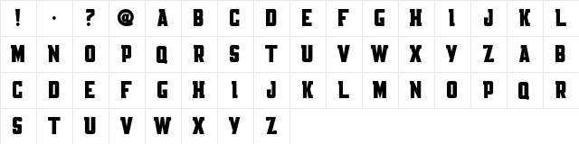 Knackpack_Std_Reg_DEMO Regular font glyphpreview