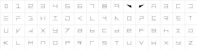 electroMan Regular font glyphpreview