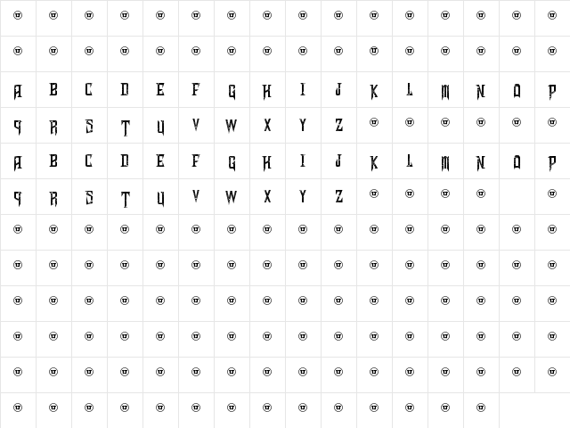 Shadows of Security Regular font glyphpreview