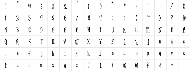 CCAltogetherOoky Regular font glyphpreview