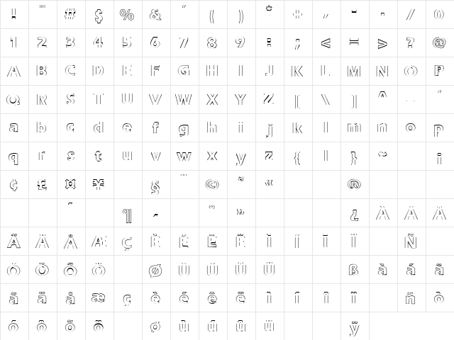 Yard Sale 1 Regular font glyphpreview