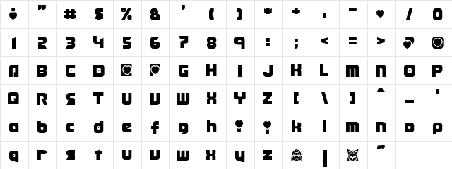 Transmaidens Normal font glyphpreview