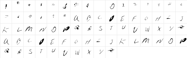 schleterian Regular font glyphpreview