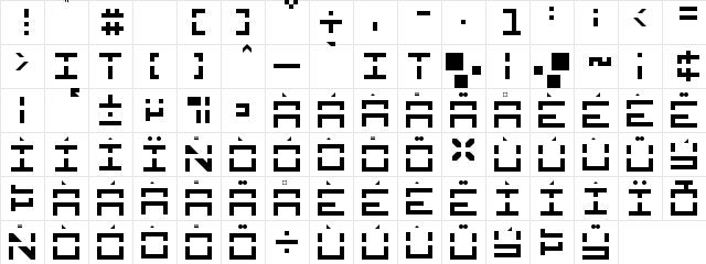 Square Mile Regular font glyphpreview