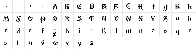 Nonage Normal font glyphpreview