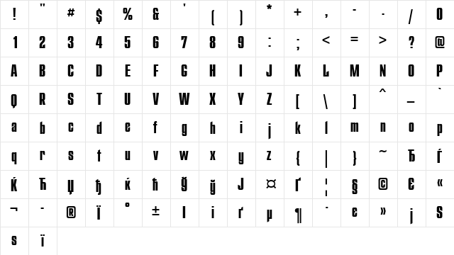 StarC Regular font glyphpreview