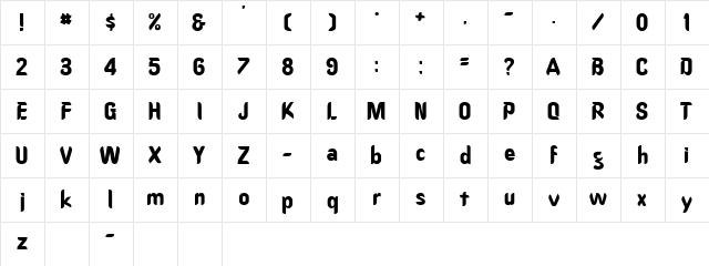 OregonDry-Plain Regular font glyphpreview