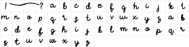Millennial Solstice Regular font glyphpreview