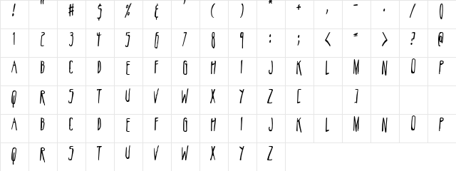 Long Tom Regular font glyphpreview