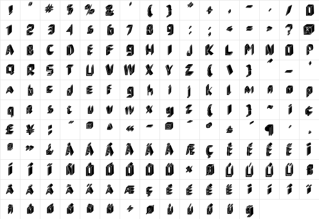 ShoeRepairs Regular font glyphpreview