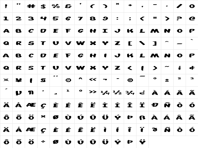 DiegoCon Regular font glyphpreview