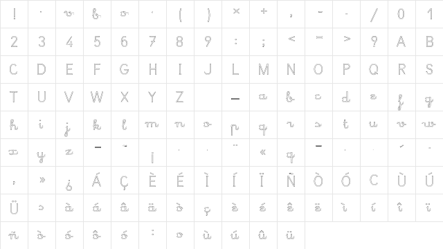 Escolar5 Calada5 font glyphpreview