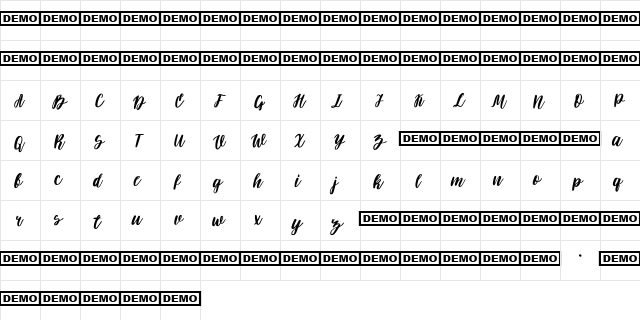 Darflow Regular font glyphpreview