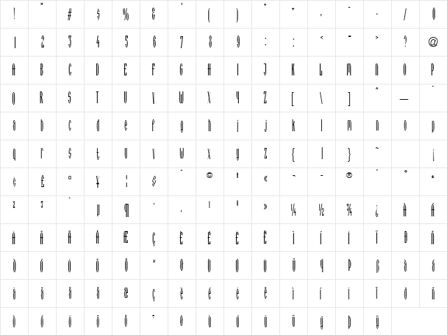 SpitbolAlternateSSK Regular font glyphpreview